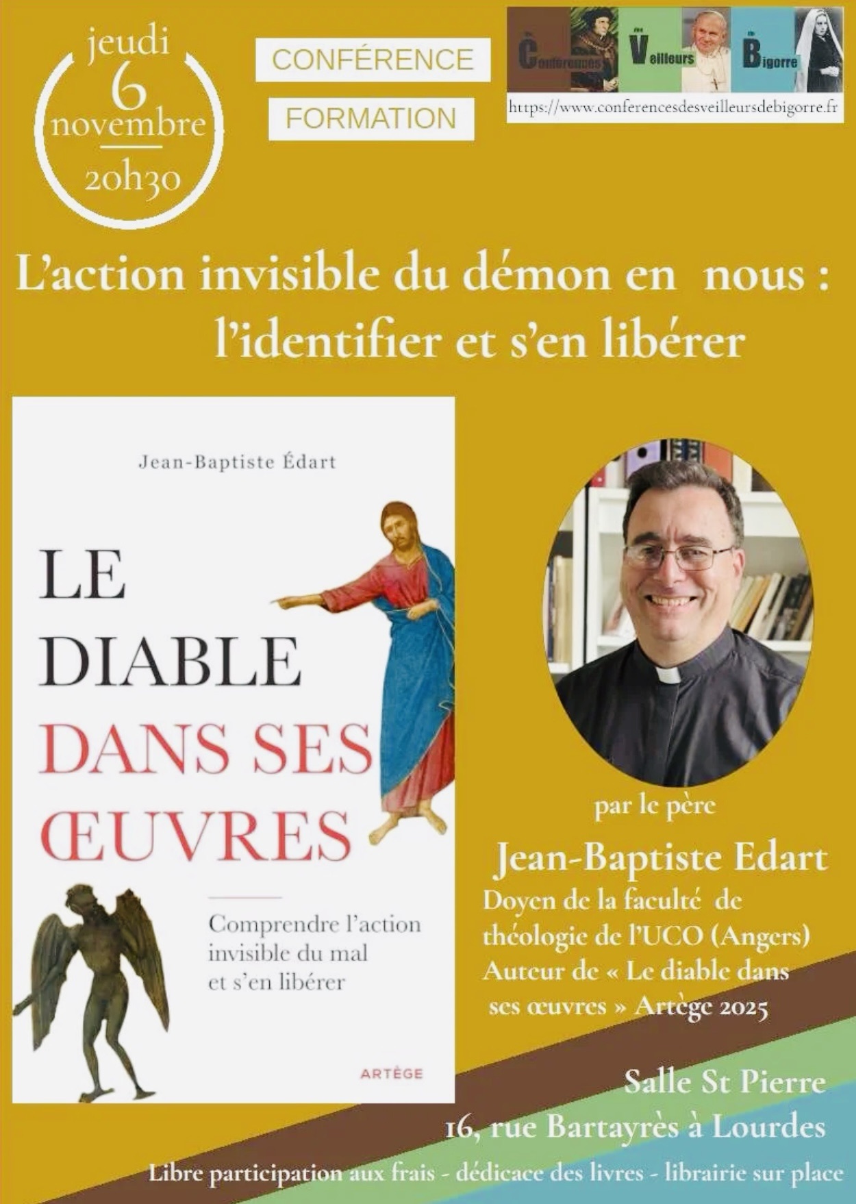 Le père Édart en conférence à Lourdes le 6 novembre 2025